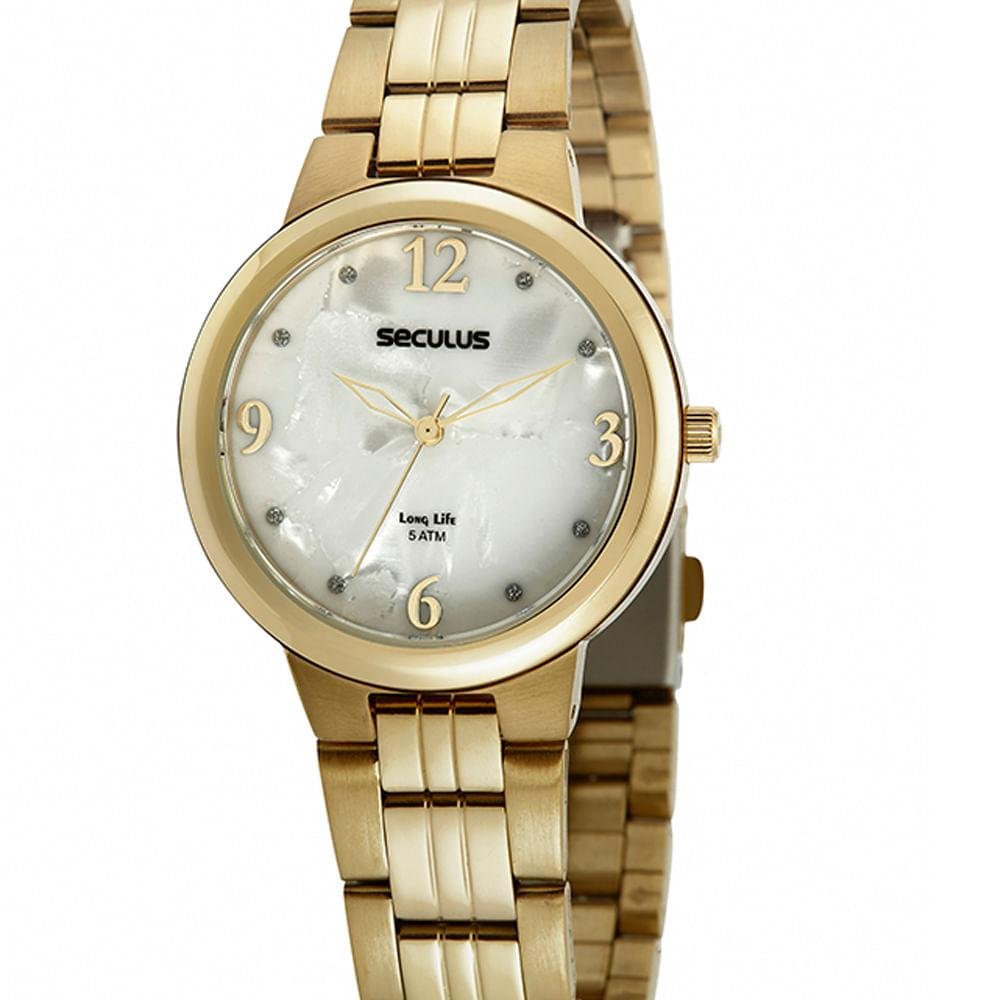 Relógio Feminino Seculus Dourado - 44051LPSVDA2 Dourado