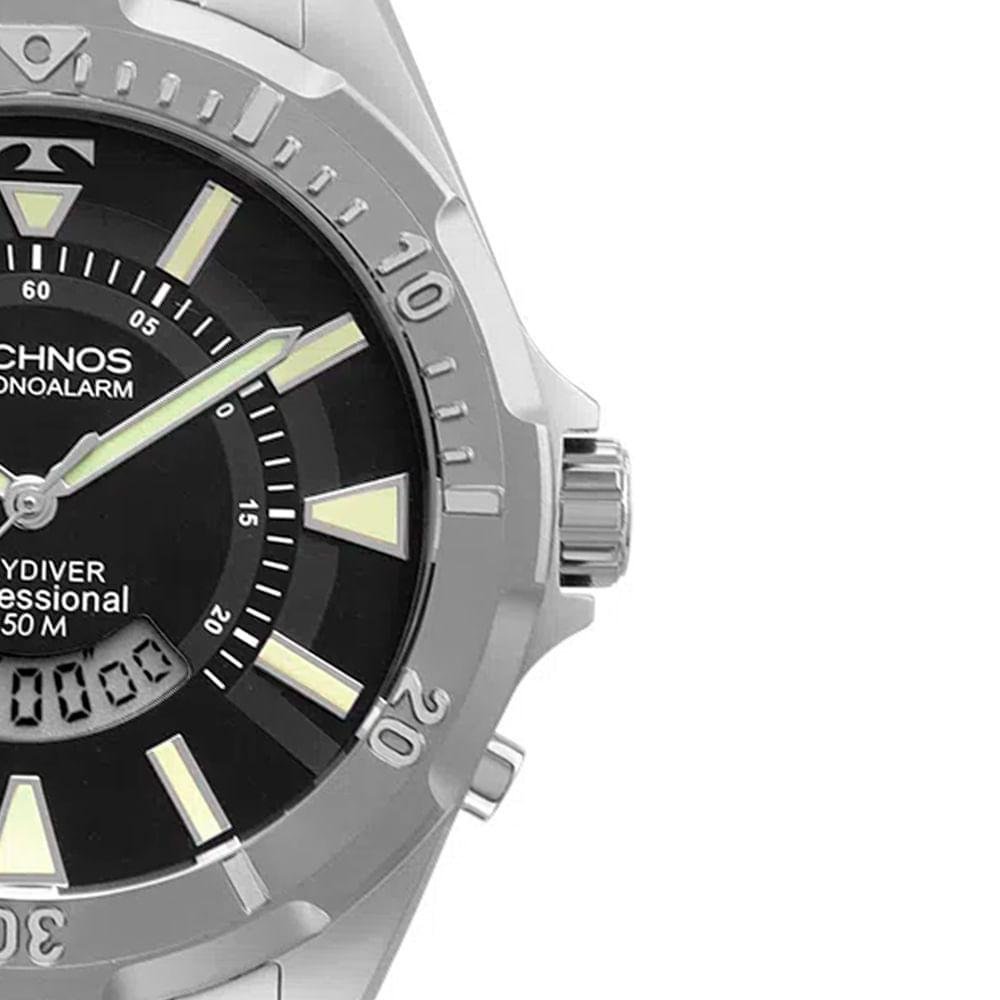 Relógio Masculino Skydiver Technos Prata WT205FY/1P Prata 3