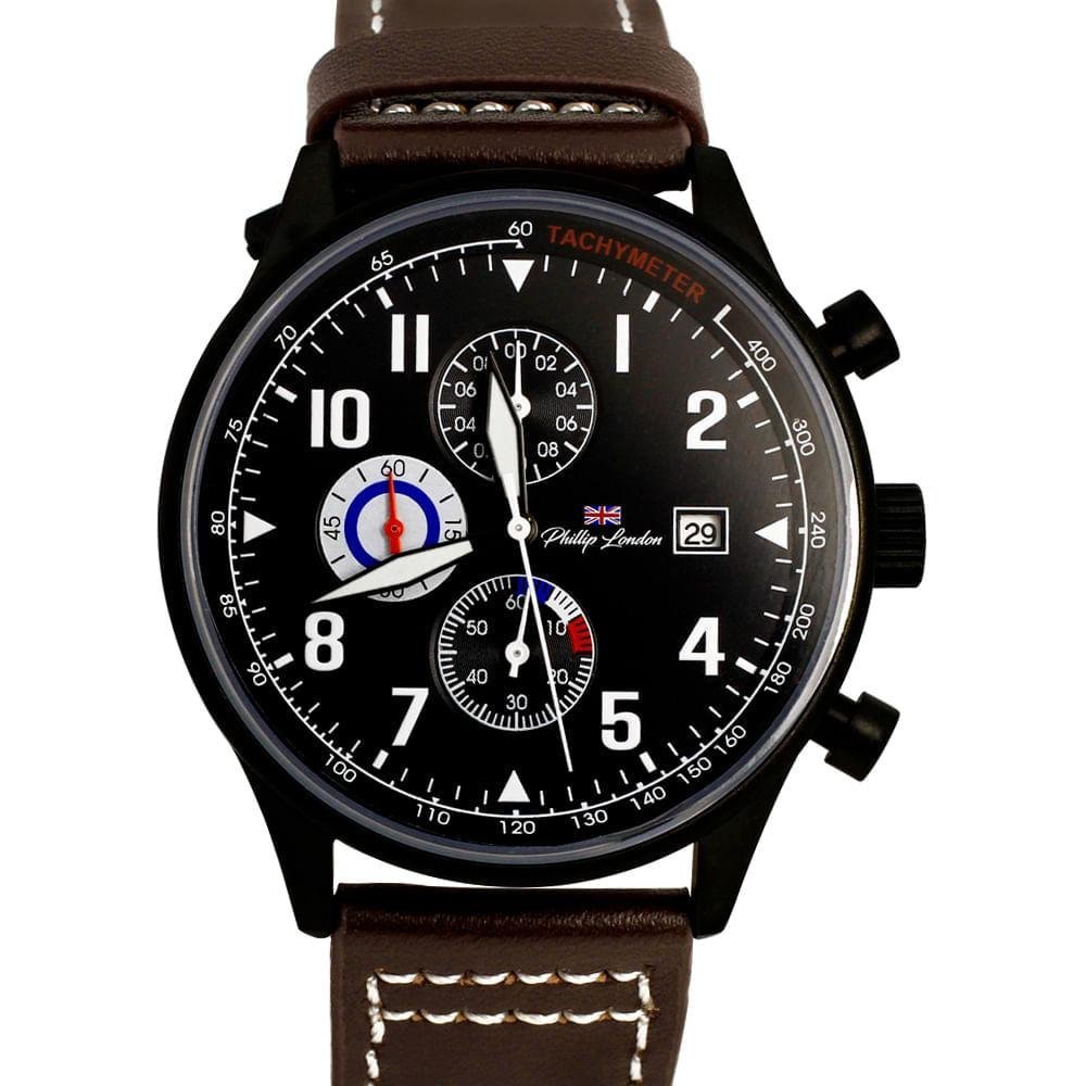 Relógio Philiph London Masculino Marrom - PL80268612MPRN