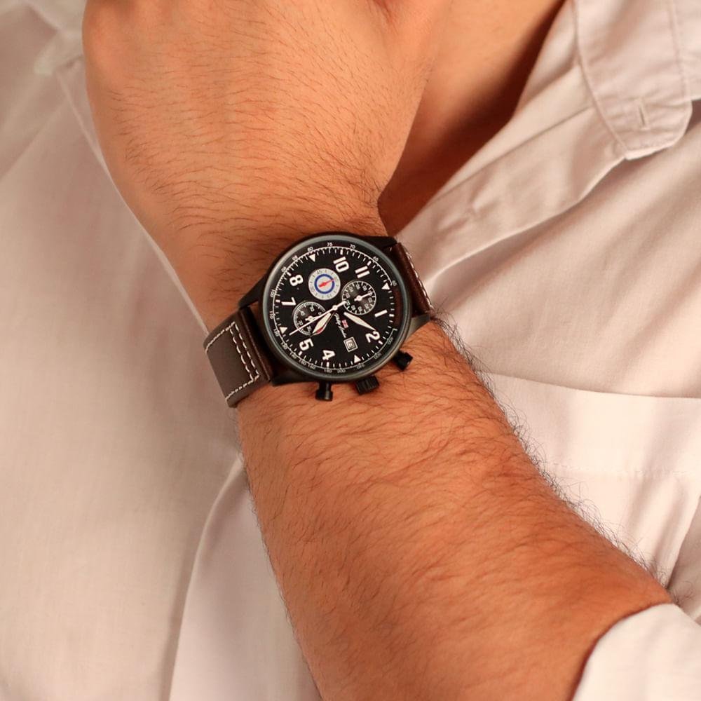 Relógio Philiph London Masculino Marrom - PL80268612MPRN Preto 4