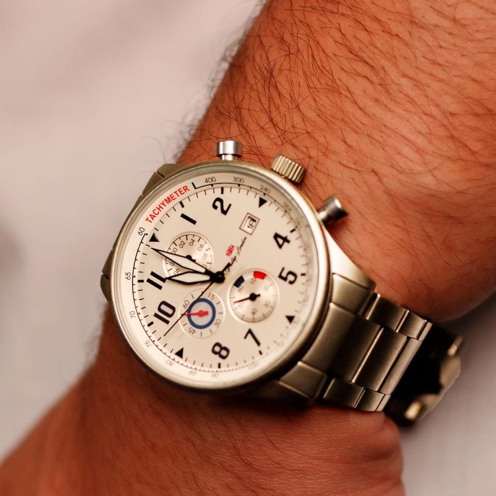 Relógio Philliph London Aviator Steel Masculino Prata - PL80270623MBRN Prata 2
