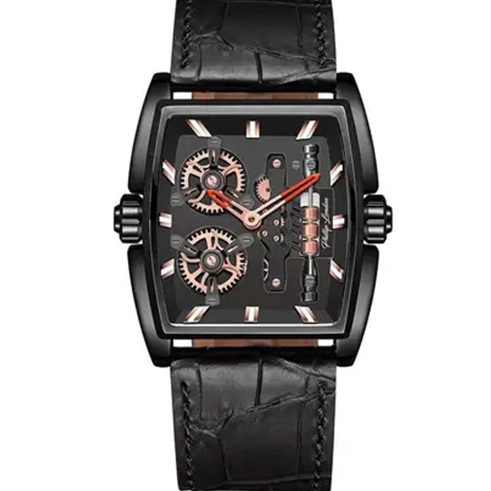 Relógio Phillip London Analógico Preto - PL80214112M PR N