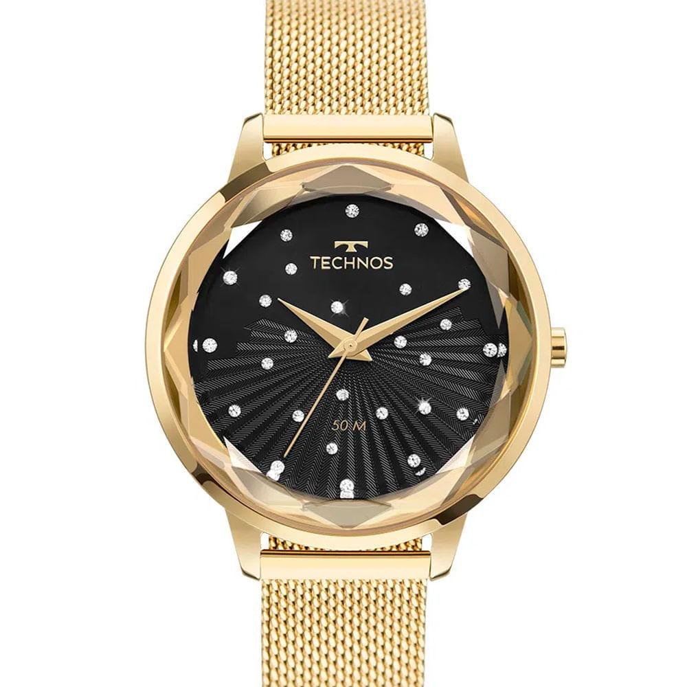 Relógio Feminino Crystal Technos Dourado  2039DI/1P