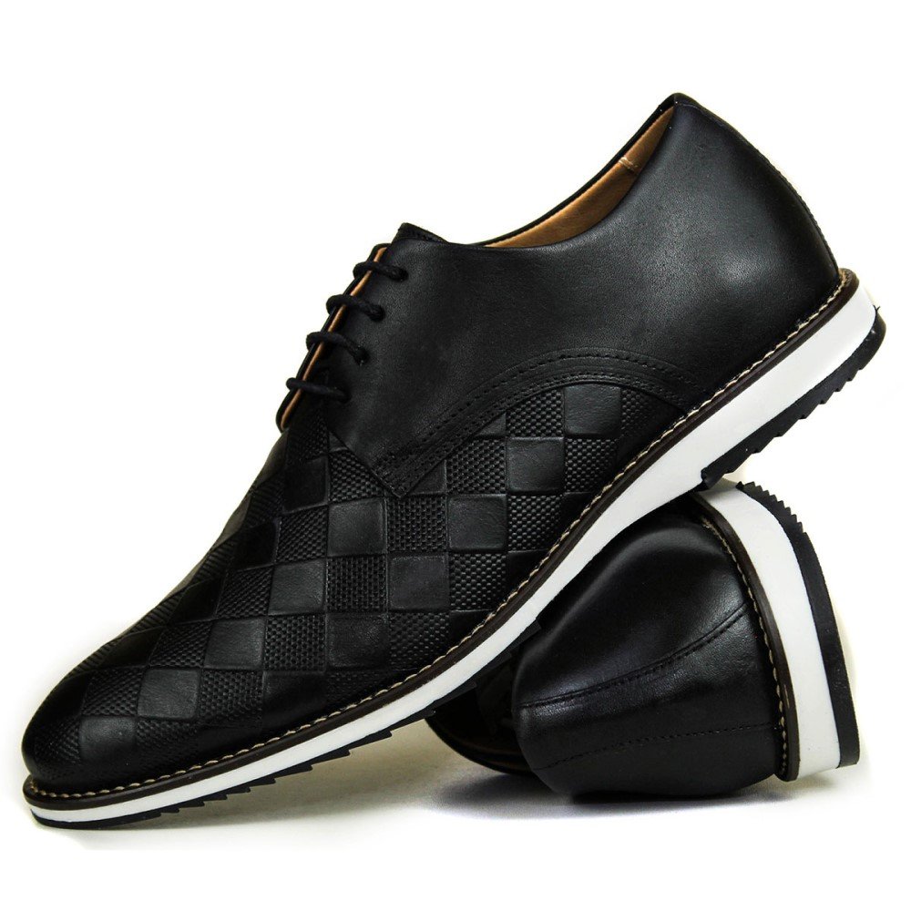 Sapato Casual Tchwm Shoes DETALHADO Masculino 2159 Preto 1