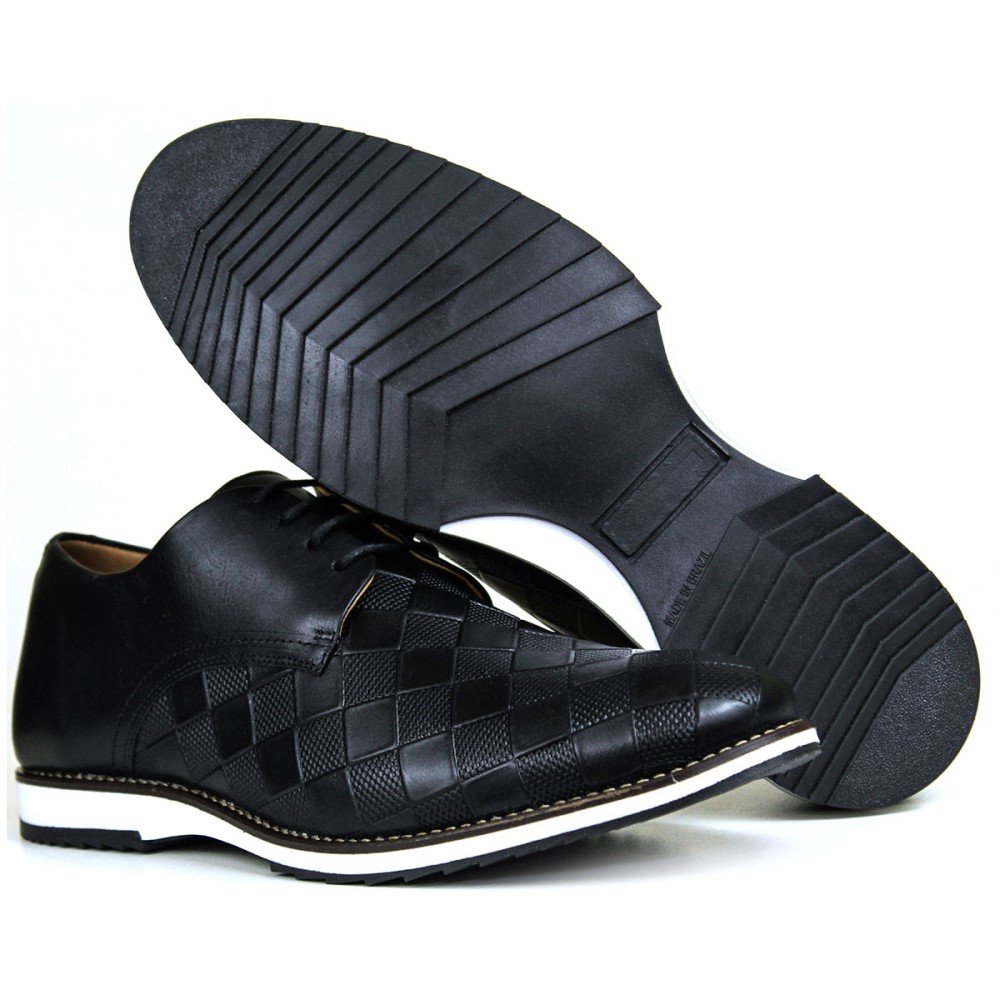 Sapato Casual Tchwm Shoes DETALHADO Masculino 2159 Preto 4