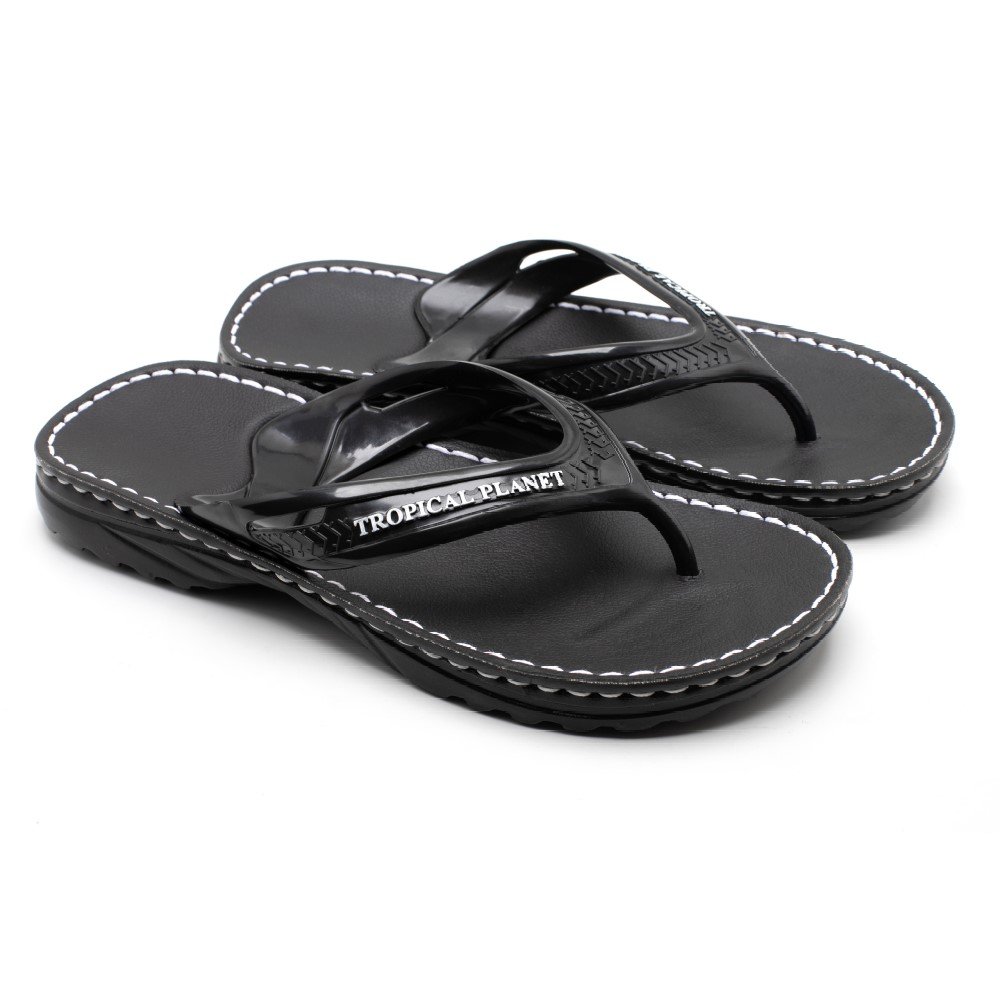 Chinelo de Dedo em Tiras Alcalay Aberto e Solado Emborrachado Leve