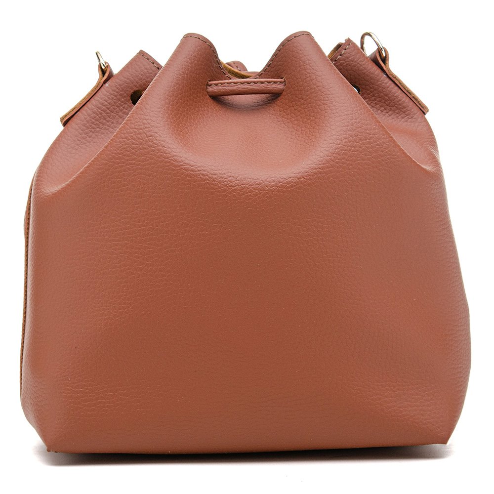 Bolsa Sacola Alice Monteiro com Amarração e Alça Peruana Ajustavel e Removivel Marrom 2