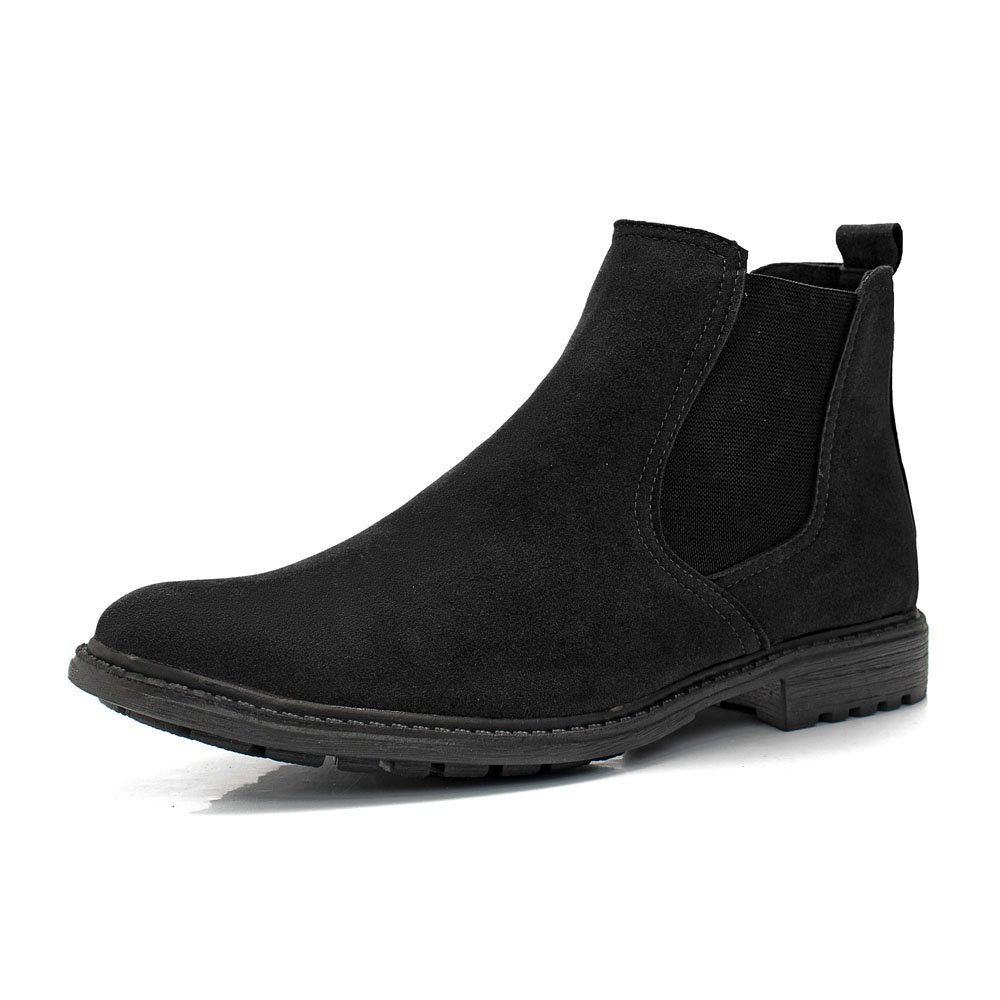 Bota Botina Casual Autem Originals Liso Elástico Bico Redondo e Sola Borracha Preto 4