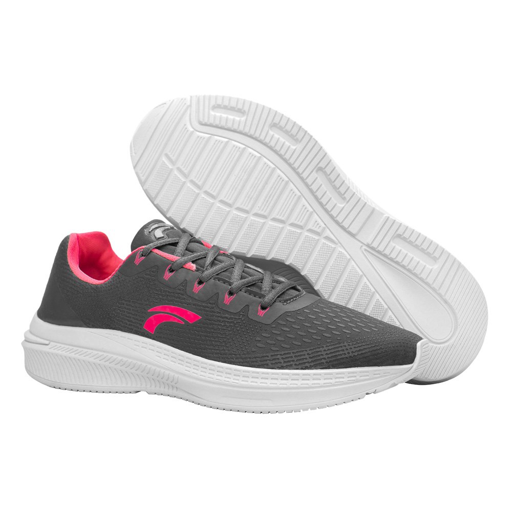 Tênis Esportivo Autem Originals Cadarço em Tecido Detalhe Lateral e Sola Leve Cinza 2