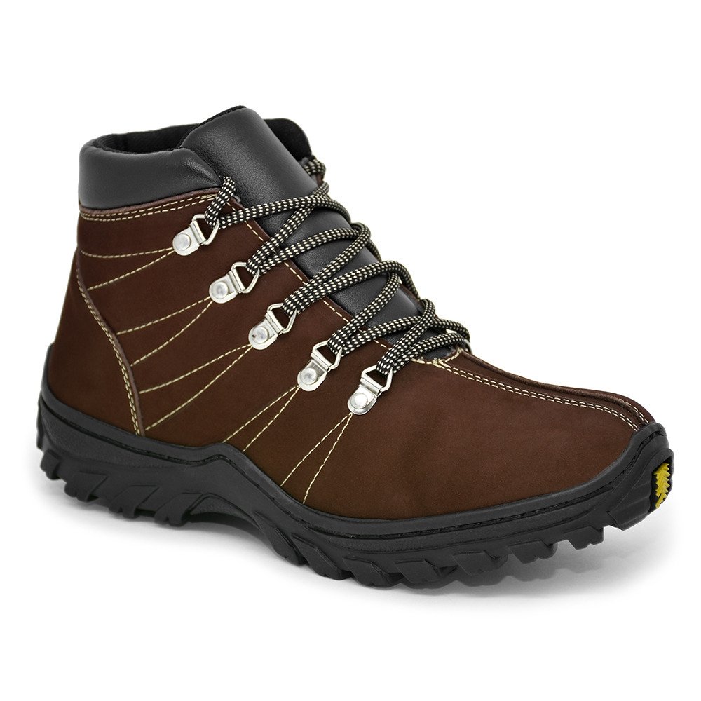 Bota Coturno Sola Tratorada Autem Originals Resistente Conforto e Estilo Marrom 1