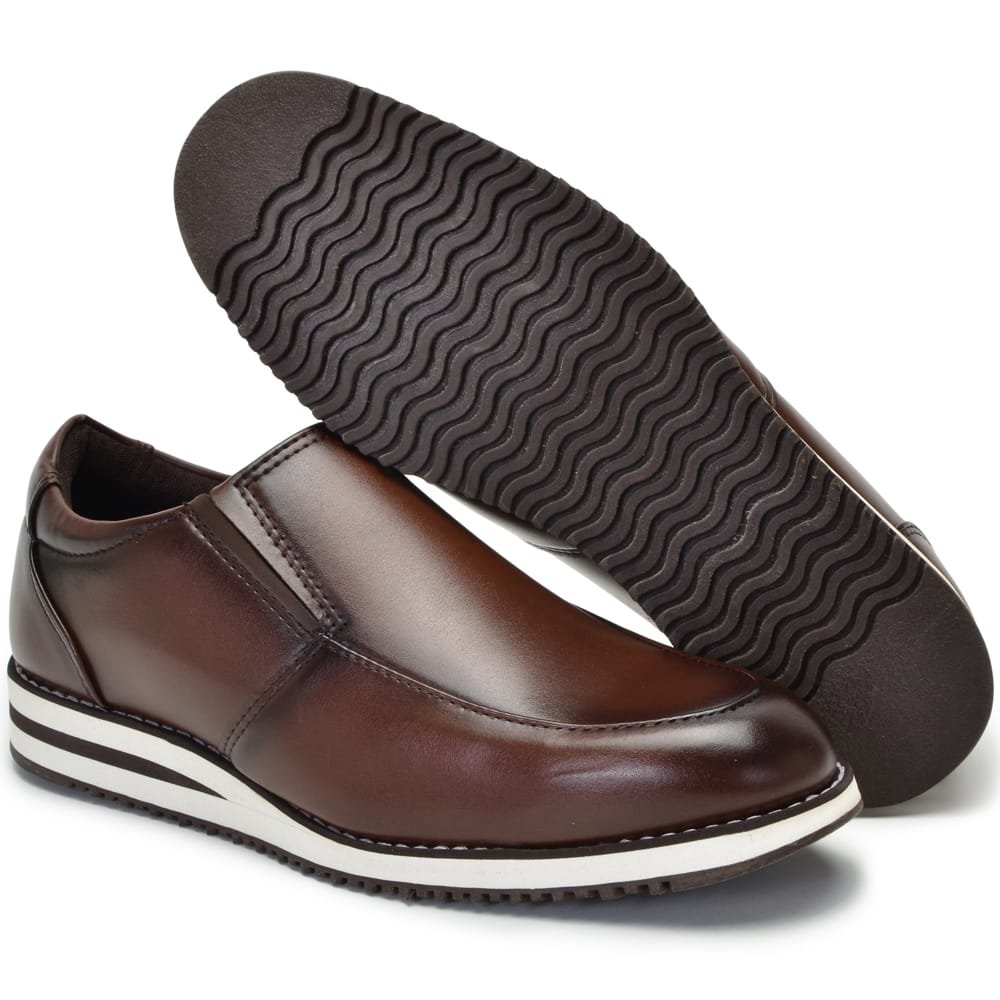 Sapato Oxford Liso Conforto e Estilo Moda Casual Homem Elegante Calce Facil Sola Leve Antiderrapante 2