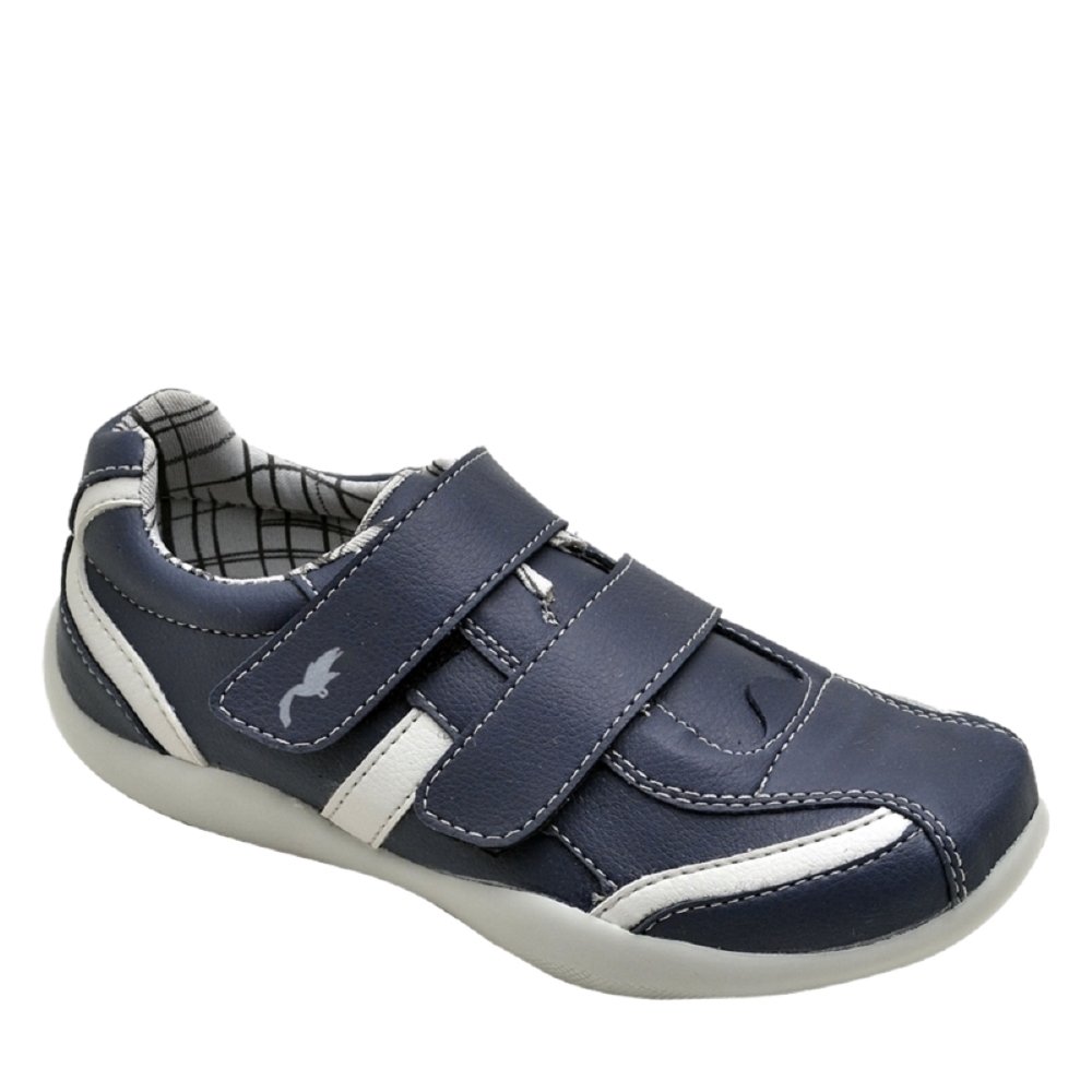 Tênis Casual Infantil Menino Sola Borracha Antiderrapante Fecho Alto Colante Azul 3
