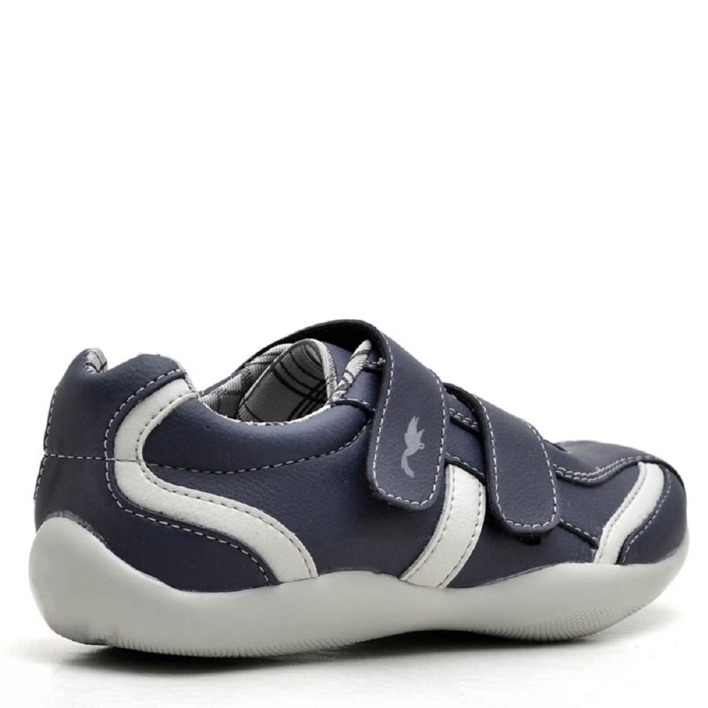 Tênis Casual Infantil Menino Sola Borracha Antiderrapante Fecho Alto Colante Azul 4