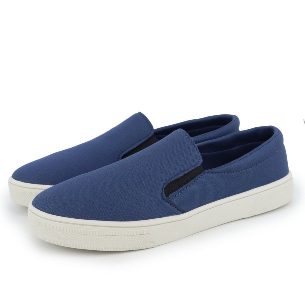 Sapatênis Slip On Casual Masculino Elástico Moda Calce Fácil Dia a Dia Confortável Azul 2