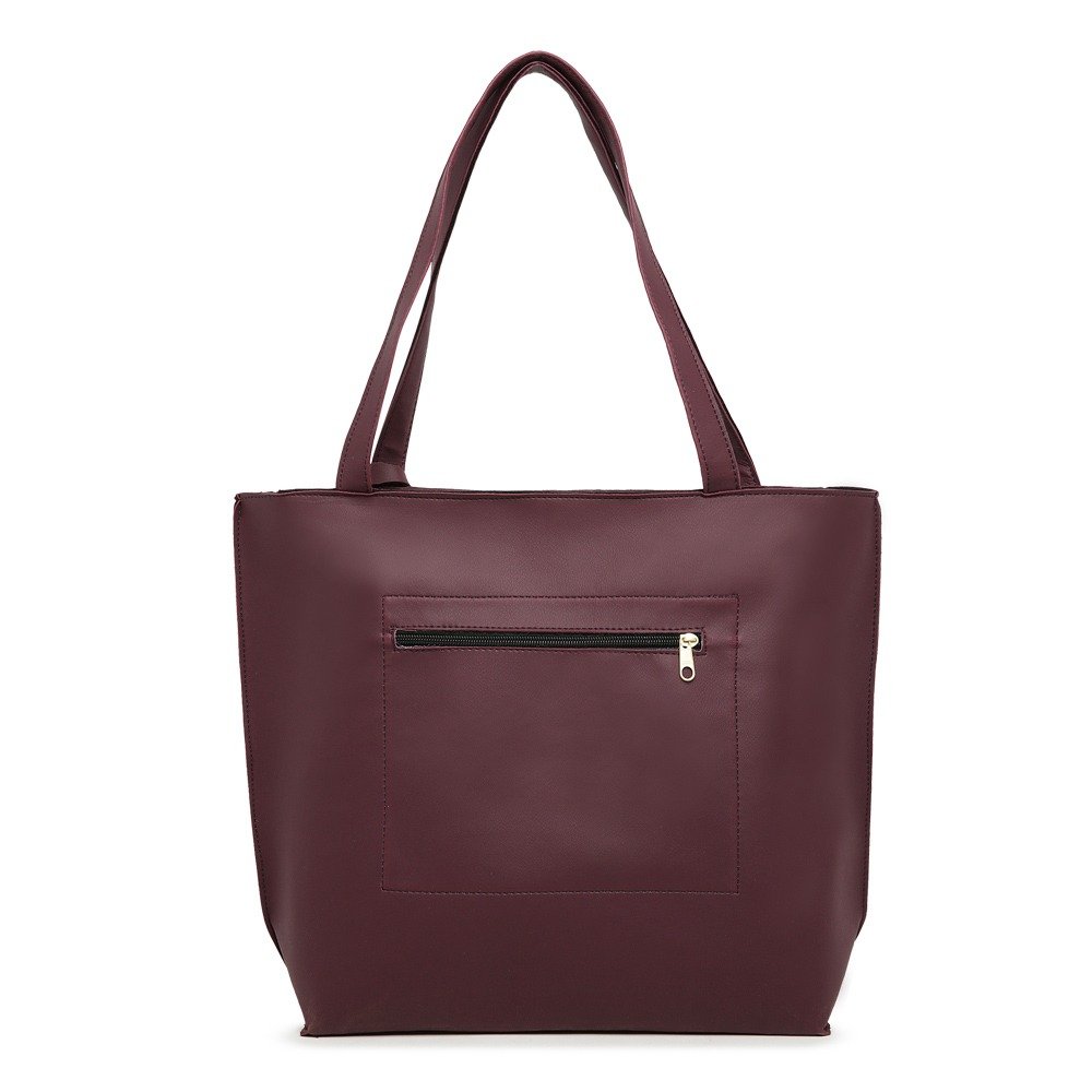 Bolsa Grande Sacola Autem Originals com Zíper Detalhes Laterais e Alça de Ombro Vermelho 2