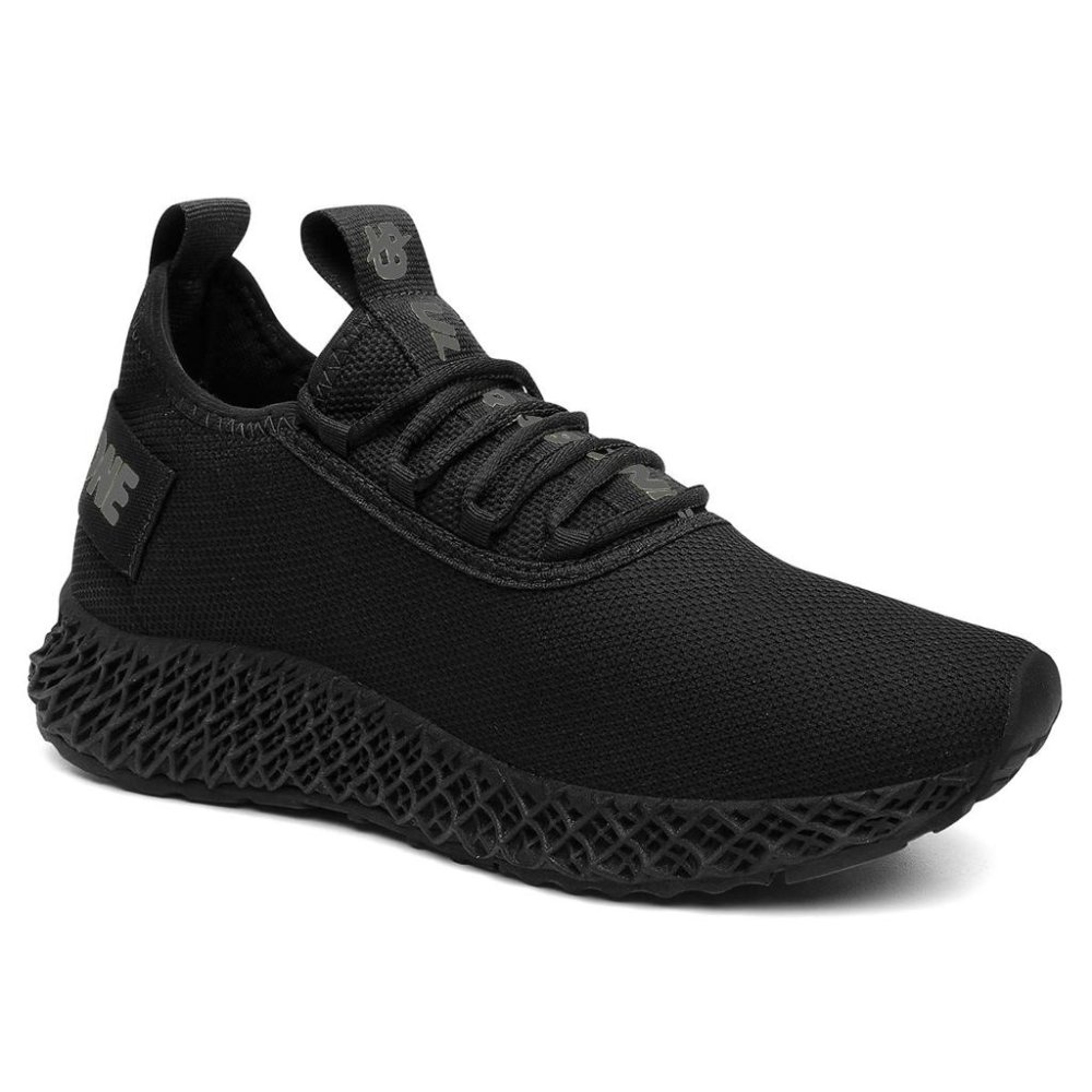 Tênis Unissex Academia Esporte Corrida Caminhada Ultrabone Leve Preto/Cinza 2
