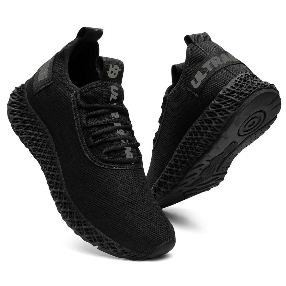 Tênis Unissex Academia Esporte Corrida Caminhada Ultrabone Leve Preto/Cinza 4