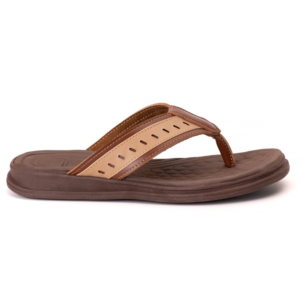 Chinela Masculina Casual Conforto Premium Caramelo 7
