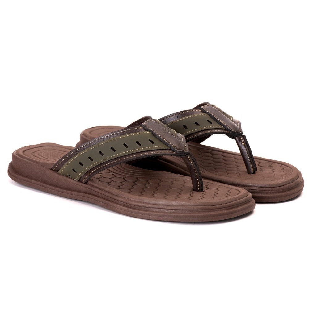 Chinela Masculina Casual Conforto Premium Café Café 2