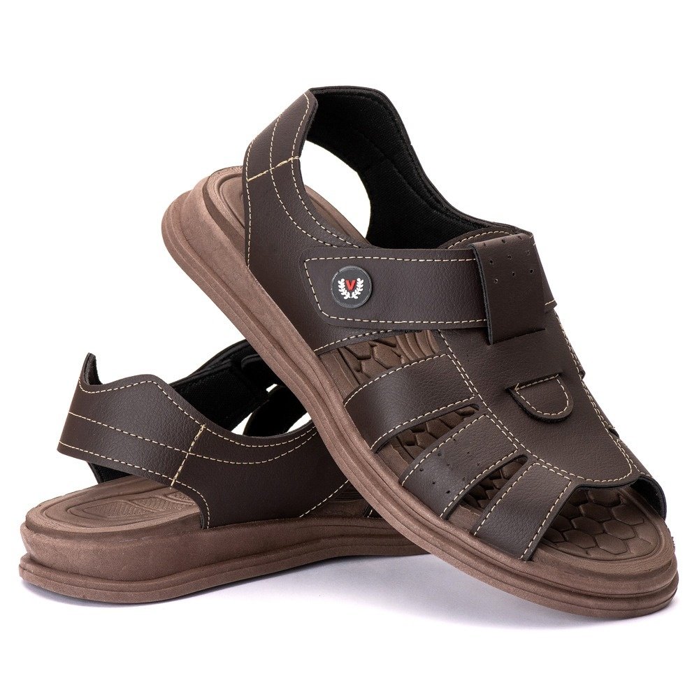 Sandália Masculina Casual Conforto Premium Café Café 1