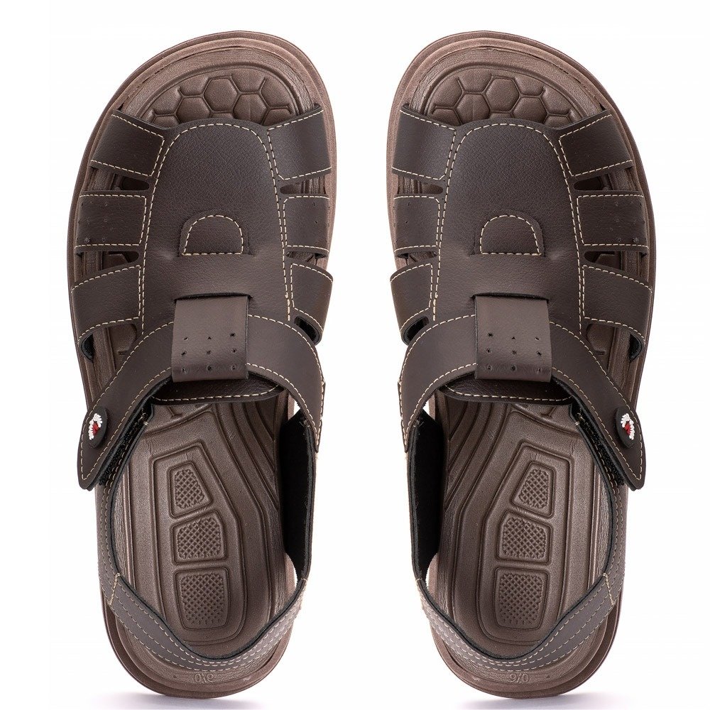 Sandália Masculina Casual Conforto Premium Café Café 5