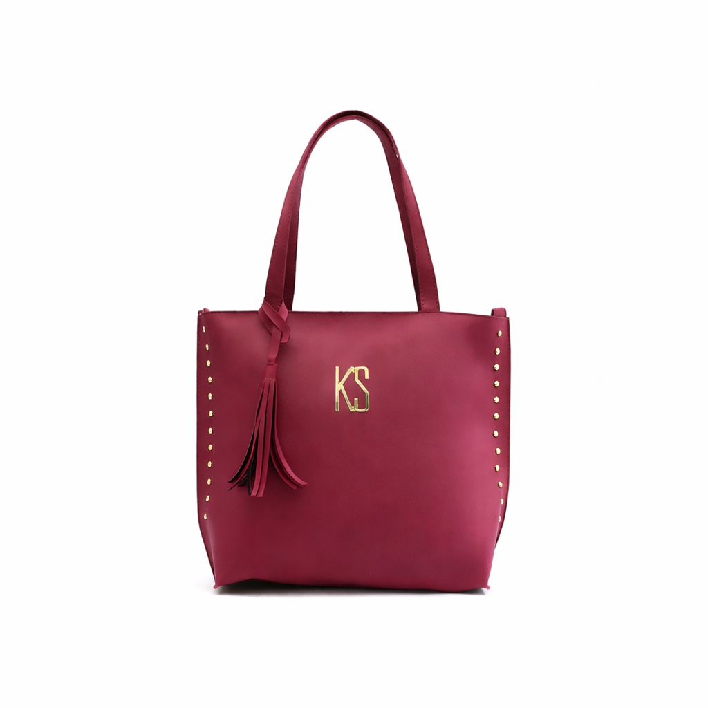 Bolsa Feminina Casual Chic Tote Grande Estilosa Espaçosa Vinho 1
