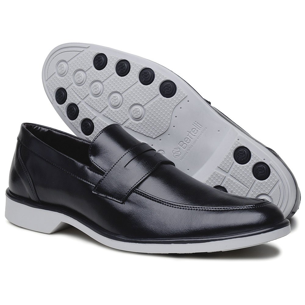 Sapato Casual Saparatia Bertelli Liso com Detalhe Gravata e Bico Redondo