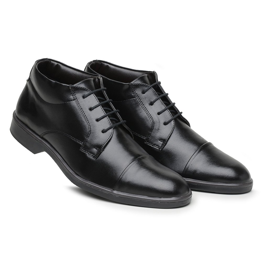 Sapato Social Sapataria Bertelli Liso Cano Medio Masculino 2159 Preto 2