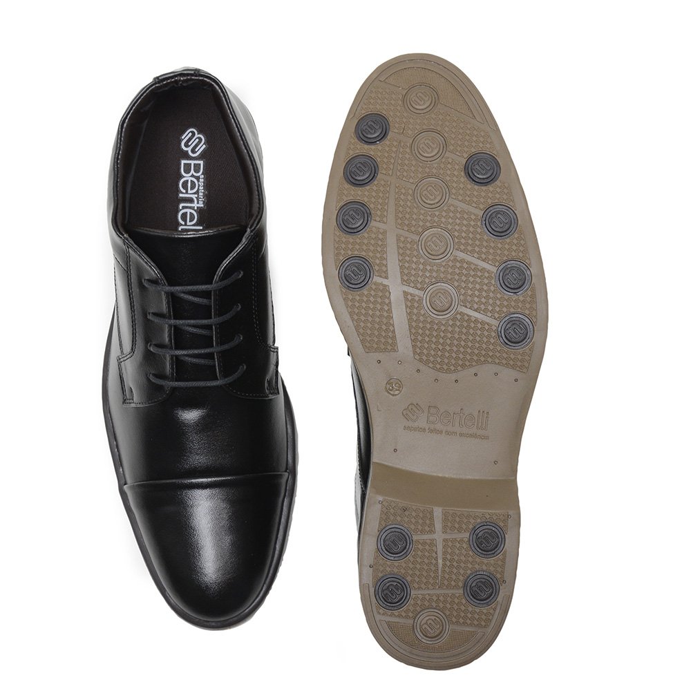 Sapato Social Sapataria Bertelli BERTELLI CANO MEDIO Masculino 2159 Preto 3