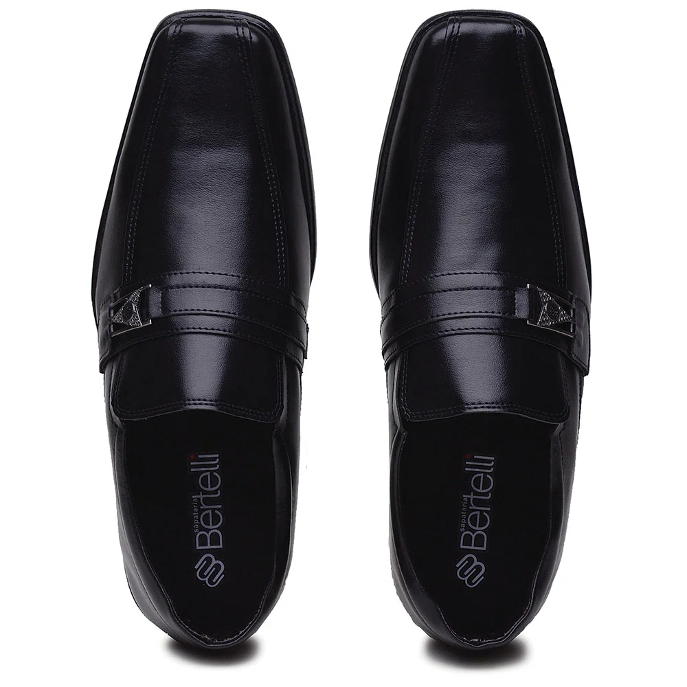 Sapato Social Sapataria Bertelli sem Cadarço Masculino 2159 Preto 2