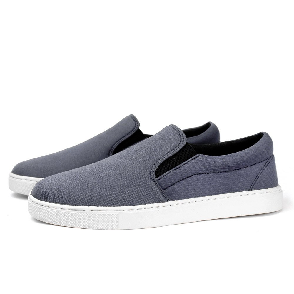 Tênis Slip On Autem Originals Elástico Detalhe Costuras Lateral e Sola Borracha Cinza 3