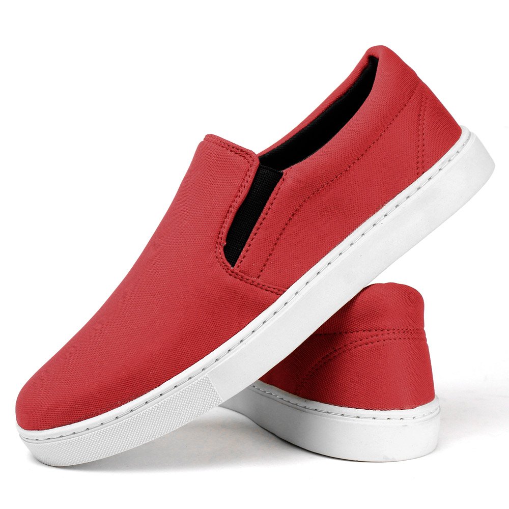 Kit 2 Pares Tênis Slip On Autem Originals Liso Basico com Elástico e Sola Leve Marrom 3