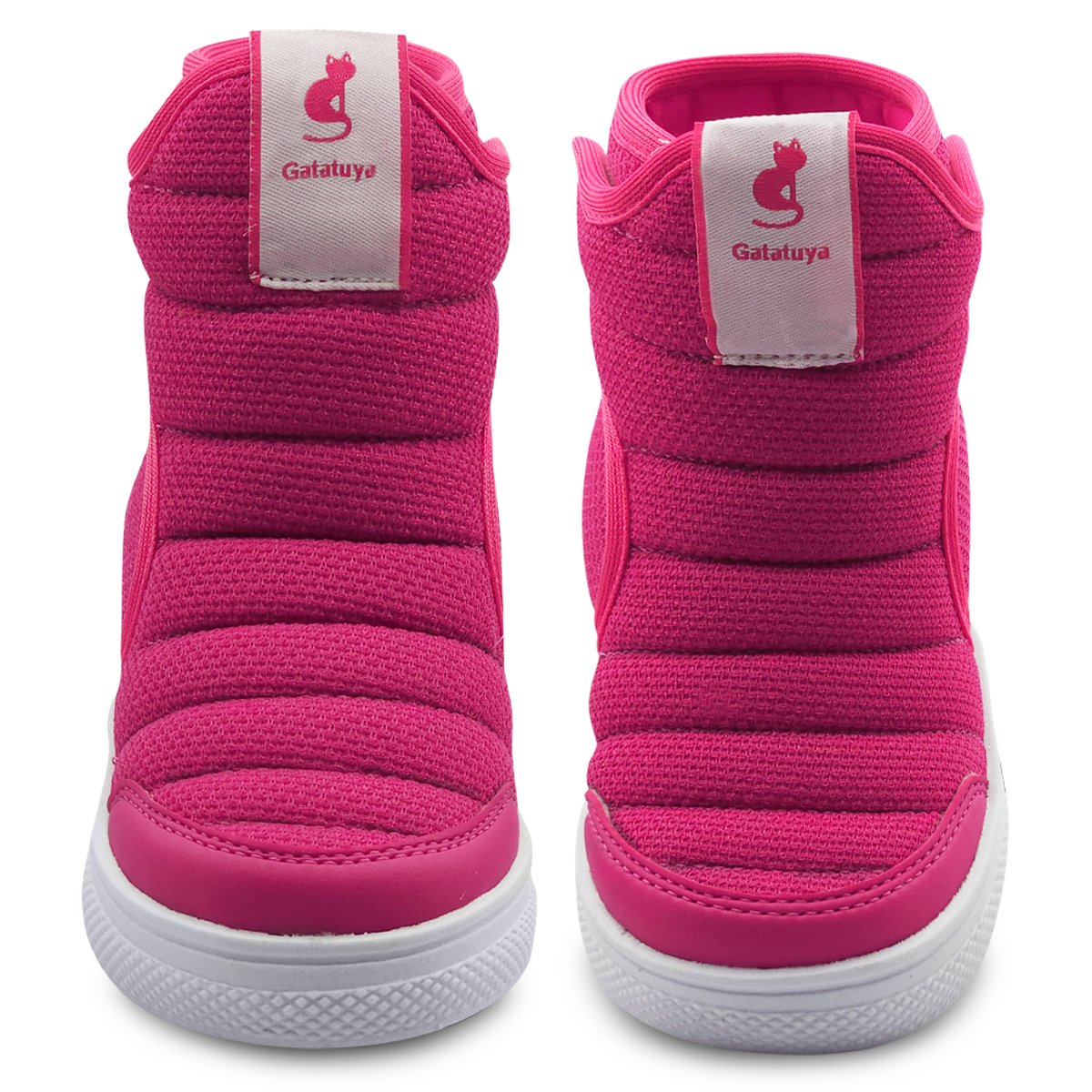 Kit Bota Infantil Com Bolsinha Gatatuya Menina Poliéster Pink Rosa 4