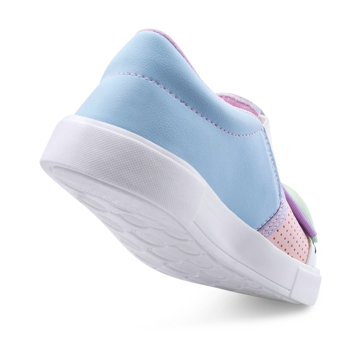 Tênis Iate infantil Unicórnio Menina Gatatuya Laço Rosa/Azul/Lilás Rosa/Branco 3