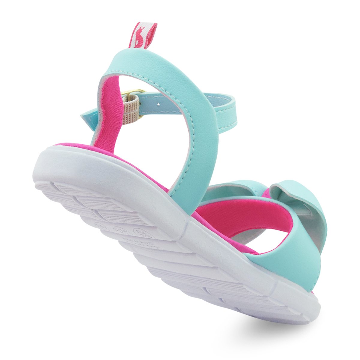 Sandália Infantil Com Laço Gatatuya Fivela Summer Menina Azul/Pink Azul 3