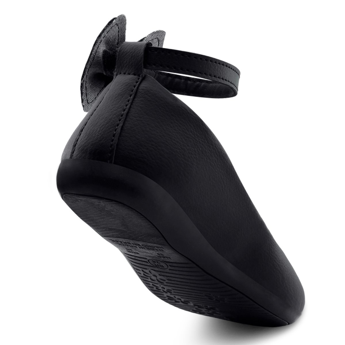 Kit Sapatilha Infantil Menina Boneca Gatatuya Com Bolsa Laço Feminina  Preta Preto 4