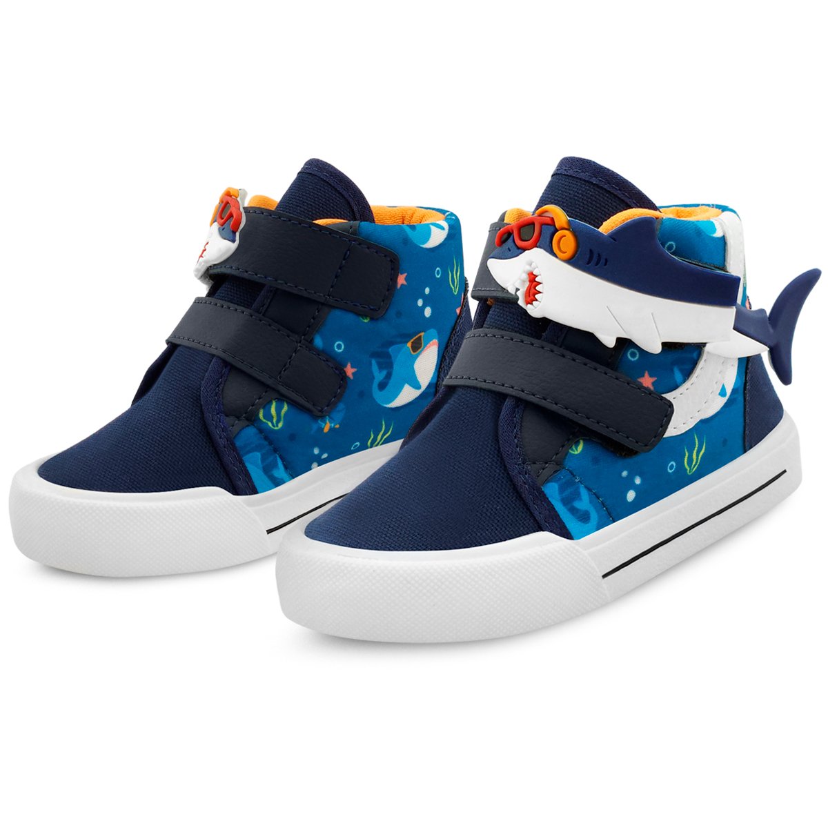 Tênis Infantil Masculino Casual Escolar Menino Tubarão Gatatuya