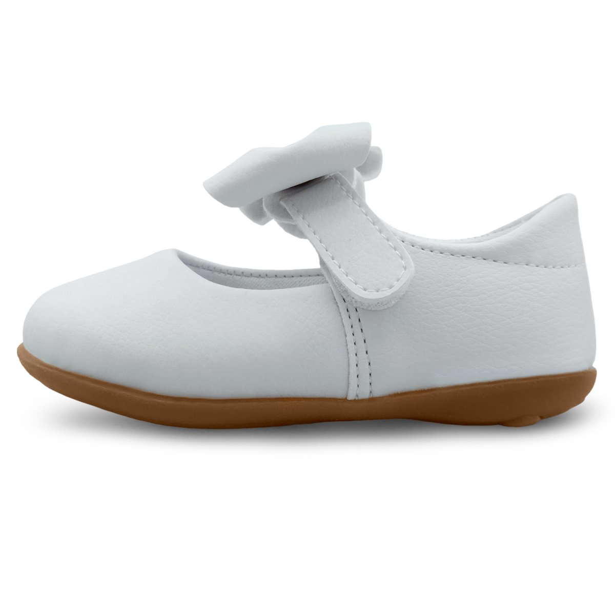Sapatilha Infantil Menina Boneca Gatatuya Laço Bebê Branca Branco 3