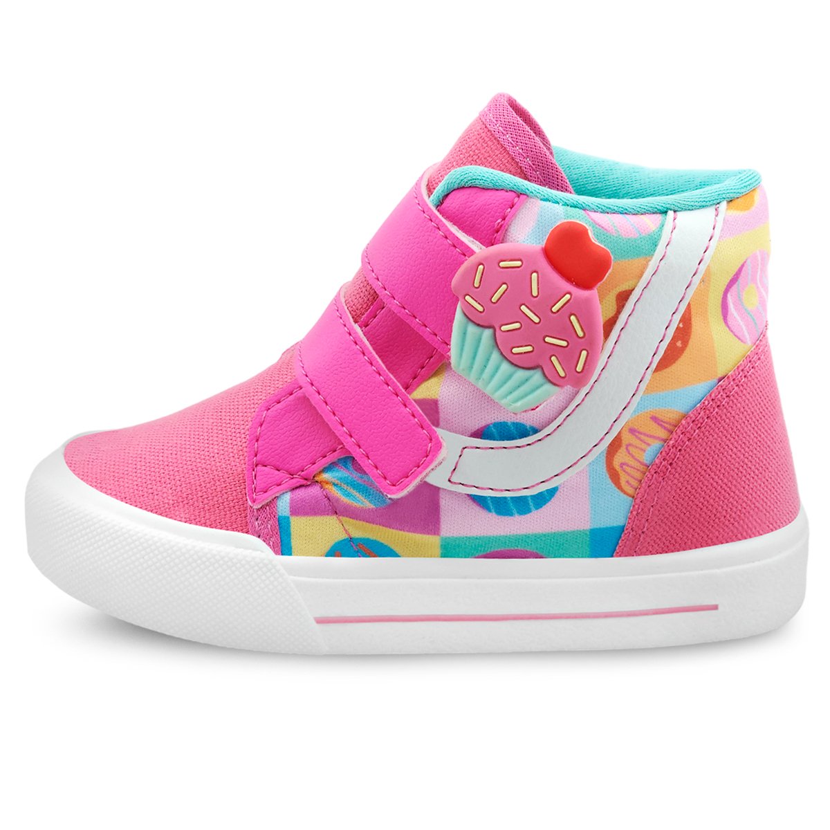 Kit Tênis Infantil Menina Com Bolsinha Feminino Cupcake Gatatuya Rosa 3