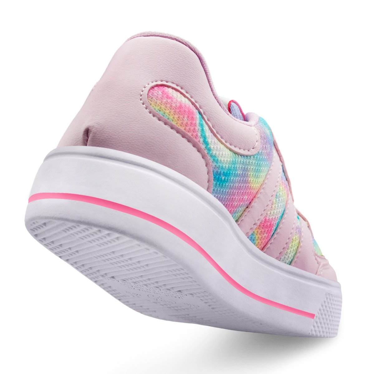 Kit Tênis Infantil Menina Com Bolsa Feminino Calce Fácil Gatatuya Colorido Multicores 4