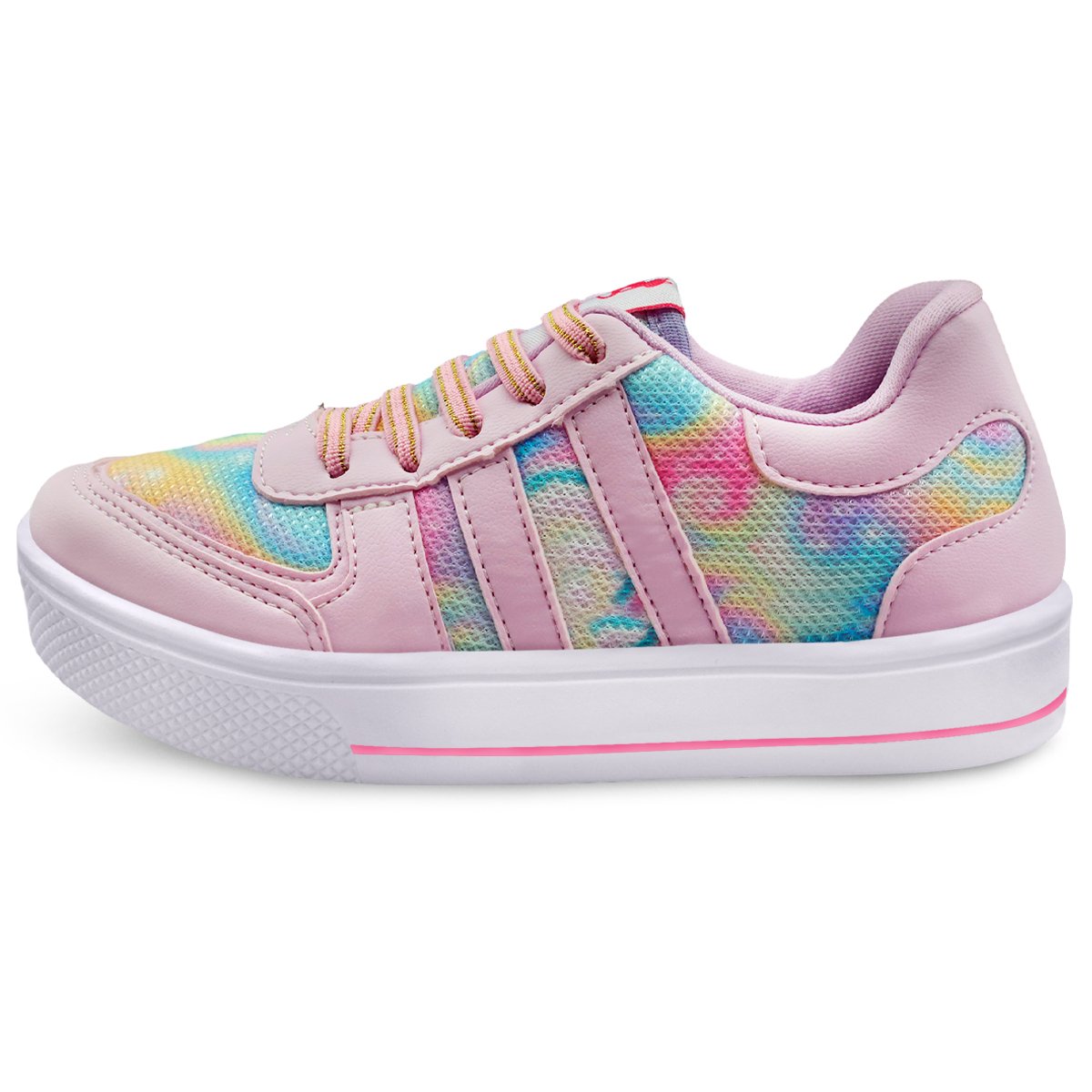 Tênis Infantil Menina Calce Fácil Feminino Conforto Gatatuya Colorido Multicores 3