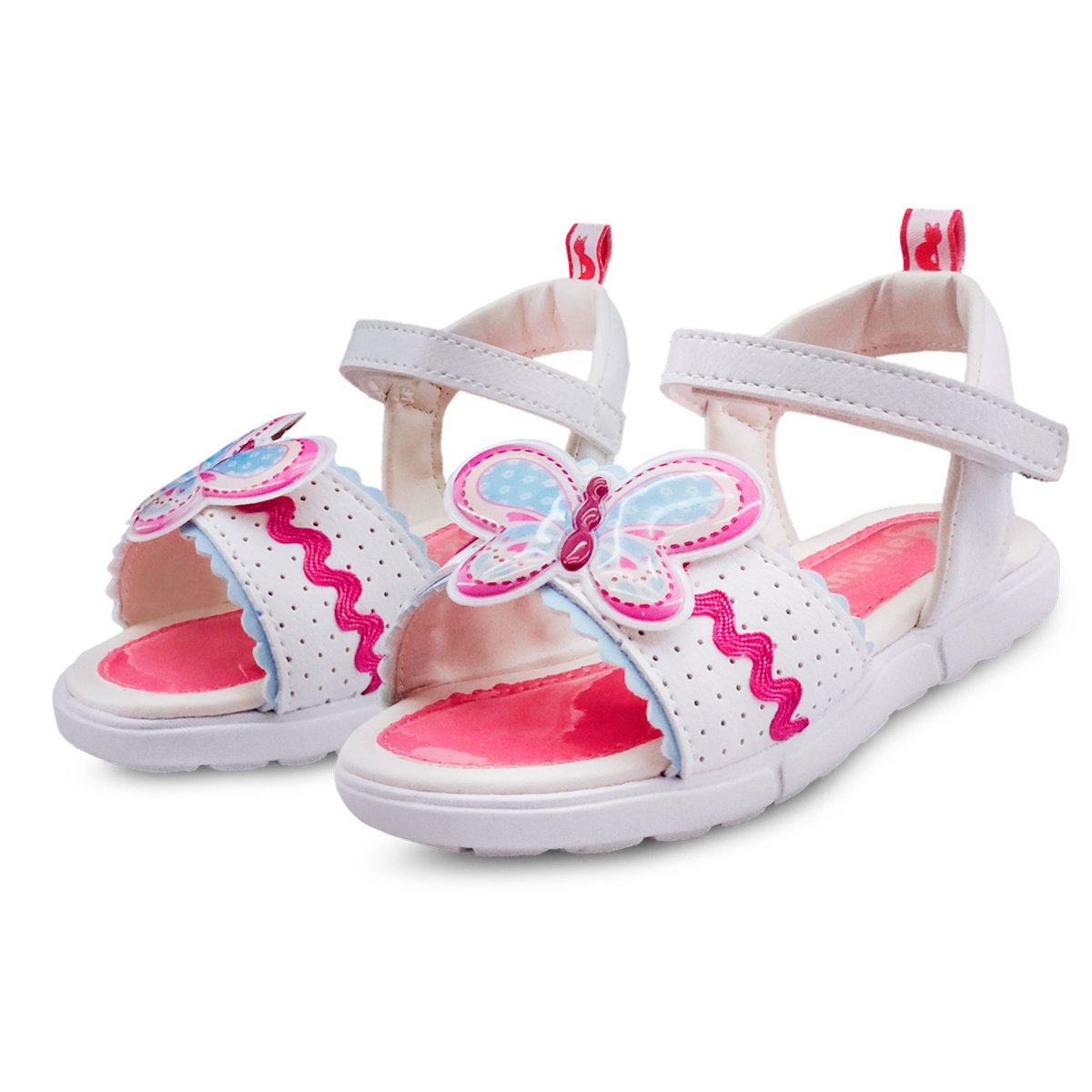 Sandália Infantil Menina Borboleta Branco/Pink Gatatuya Branco 1