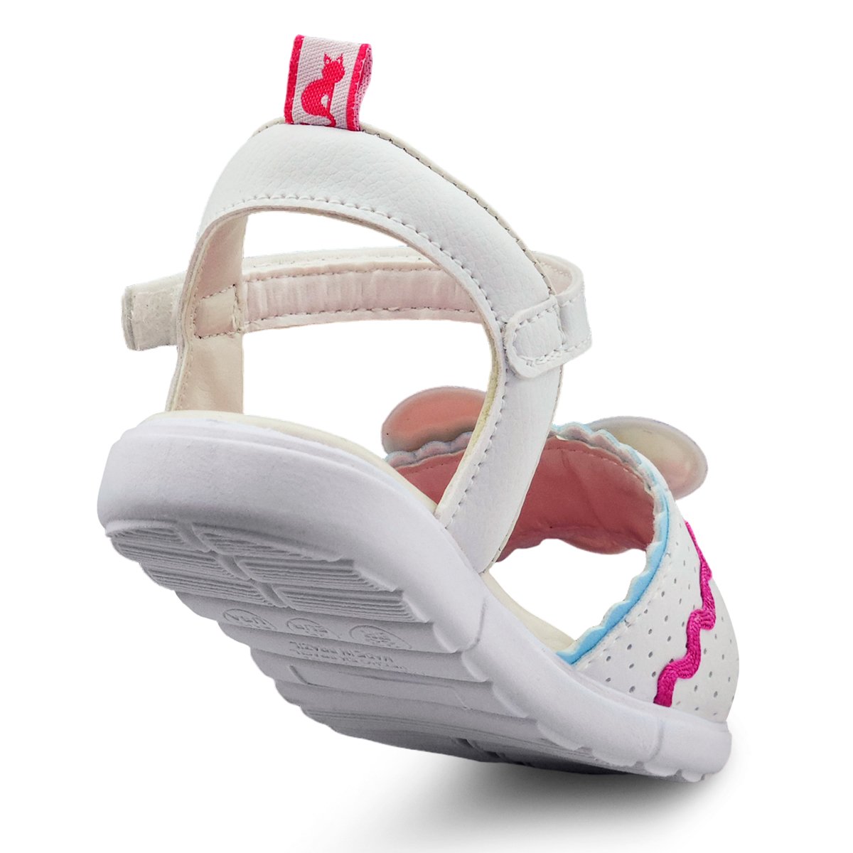 Sandália Infantil Menina Borboleta Branco/Pink Gatatuya Branco 4