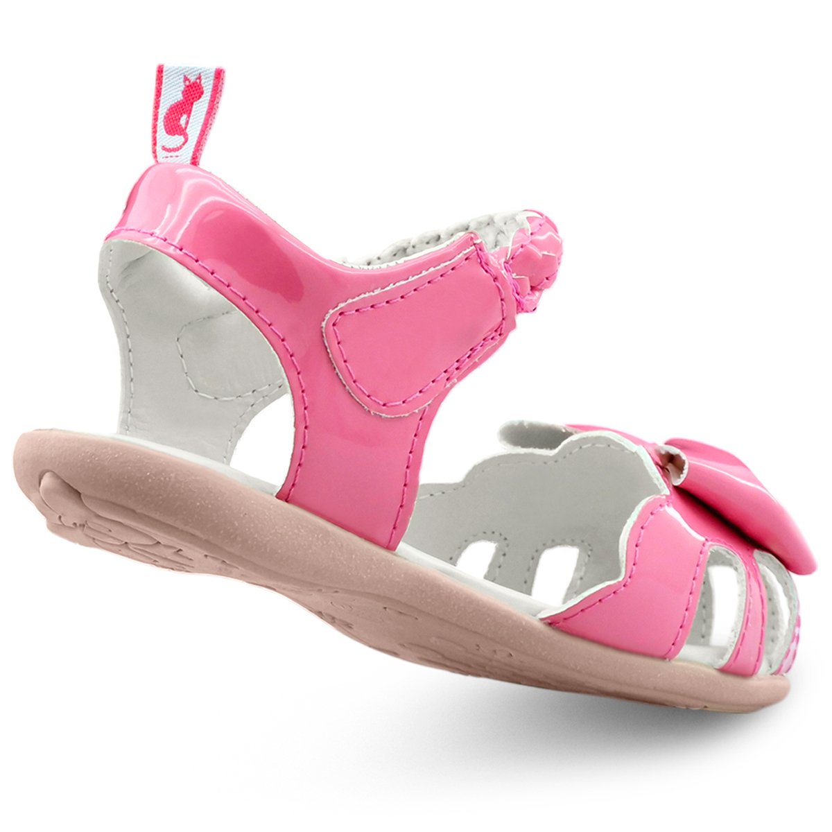 Sandália Feminina Infantil Menina Laço Pink Gatatuya Rosa 4