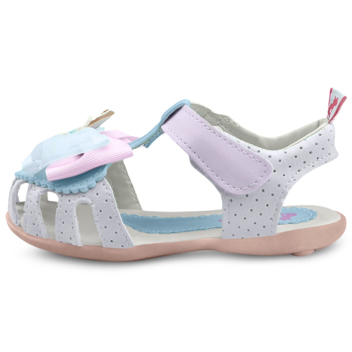 Kit Sandália Menina Infantil Feminina Bailarina Com Bolsa E Tiara Branco/Lilás Gatatuya Roxo 3