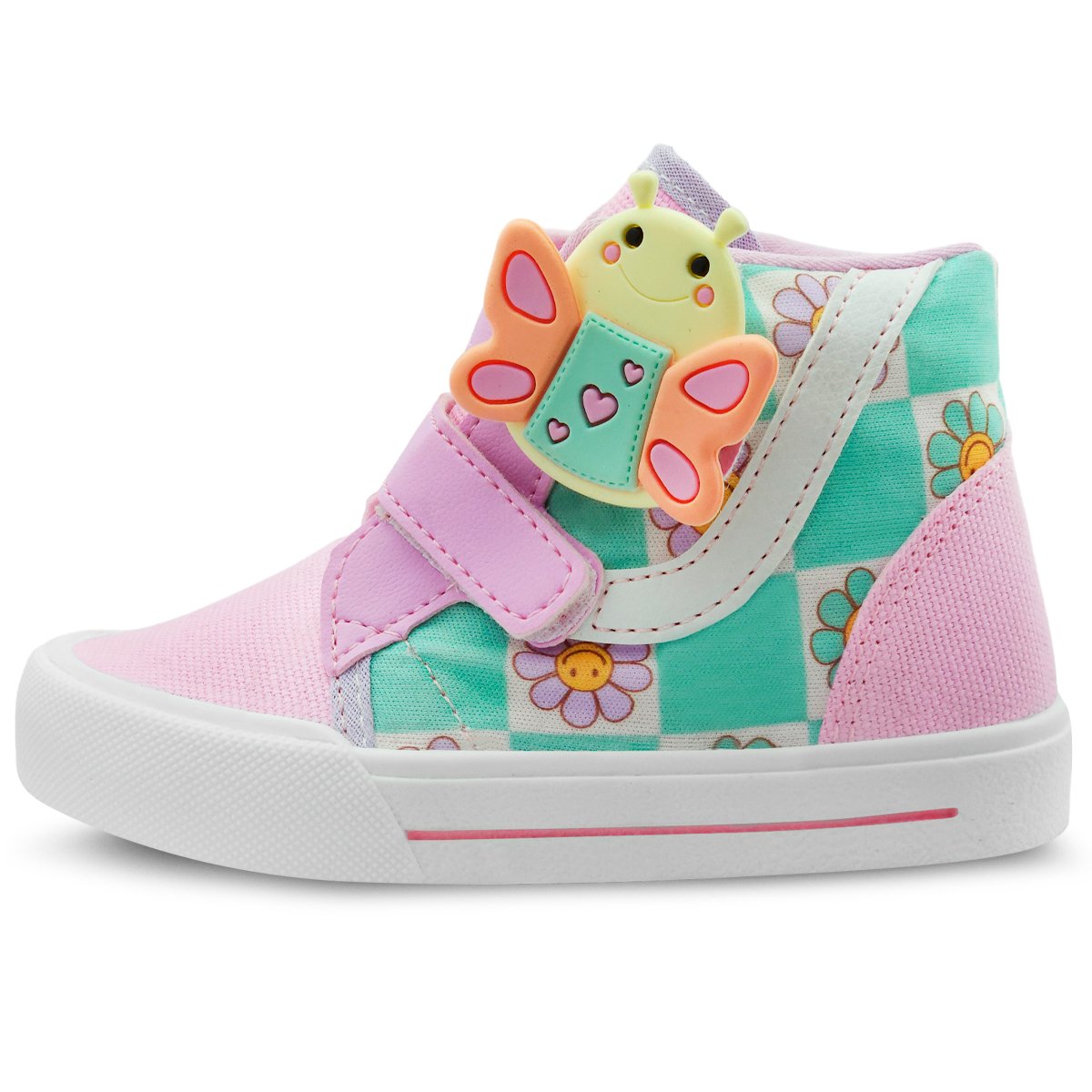 Kit 2 Pares Sandália Papete Infantil Cupcake Menina E Tênis Escolar Borboleta Gatatuya Rosa 4