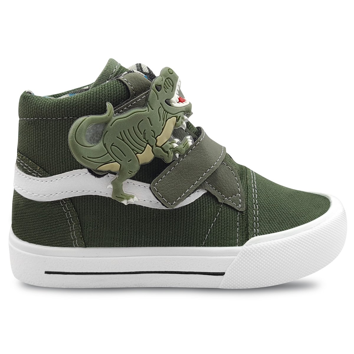 Kit 2 Pares Sandália Papete Infantil Masculina Preta E Tênis Dinossauro Rex Verde Gatatuya Preto/Verde 4