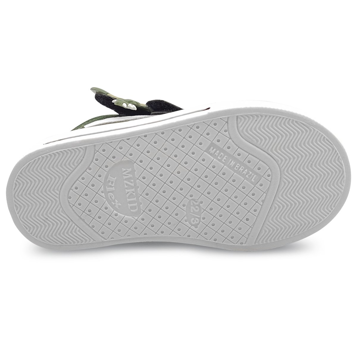 Kit 2 Pares Sandália Papete Infantil Masculina Preta E Tênis Dinossauro Rex Verde Gatatuya Preto/Verde 6