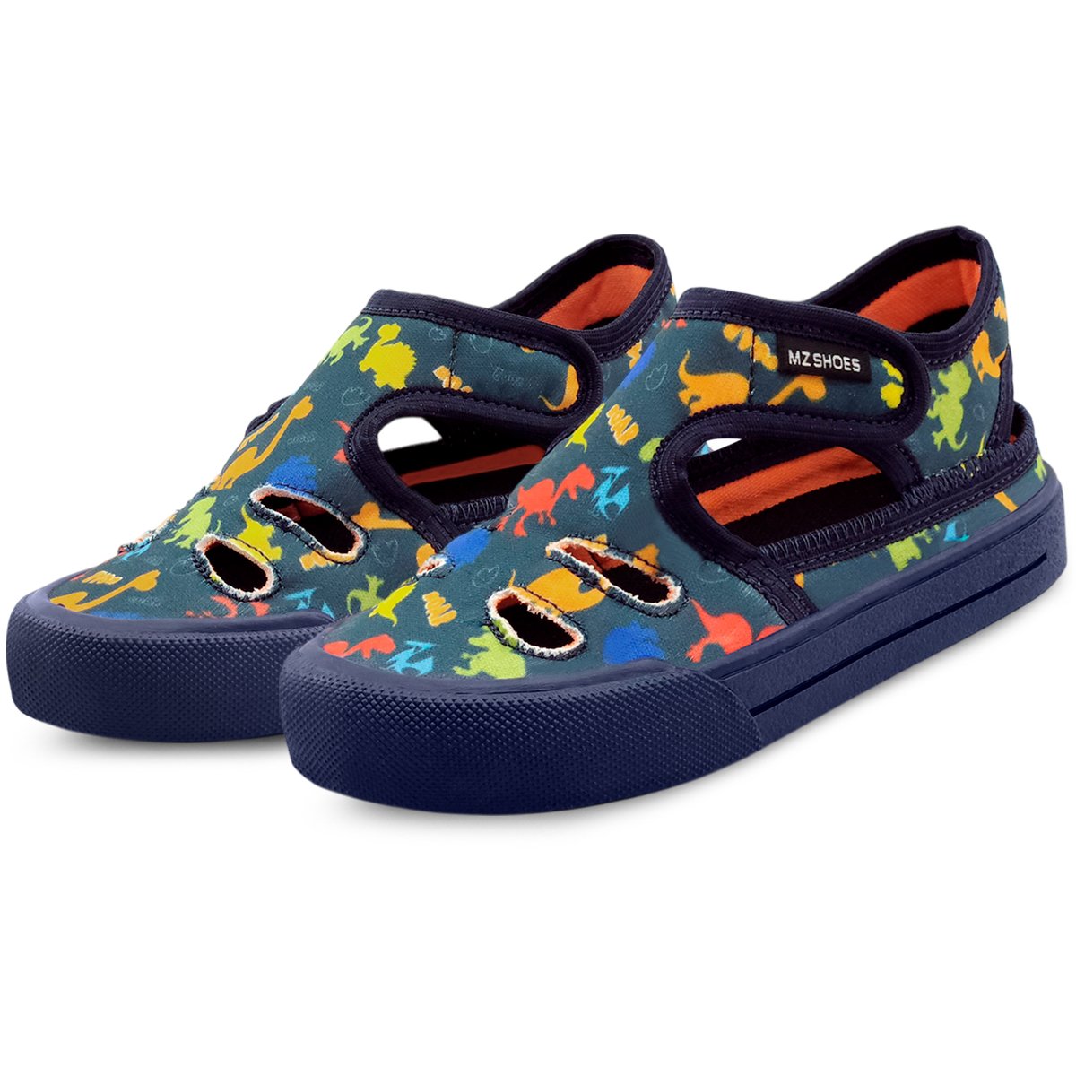 Sandália Infantil Menino Papete Masculina Dinossauro Azul/Colorido Gatatuya Azul 1