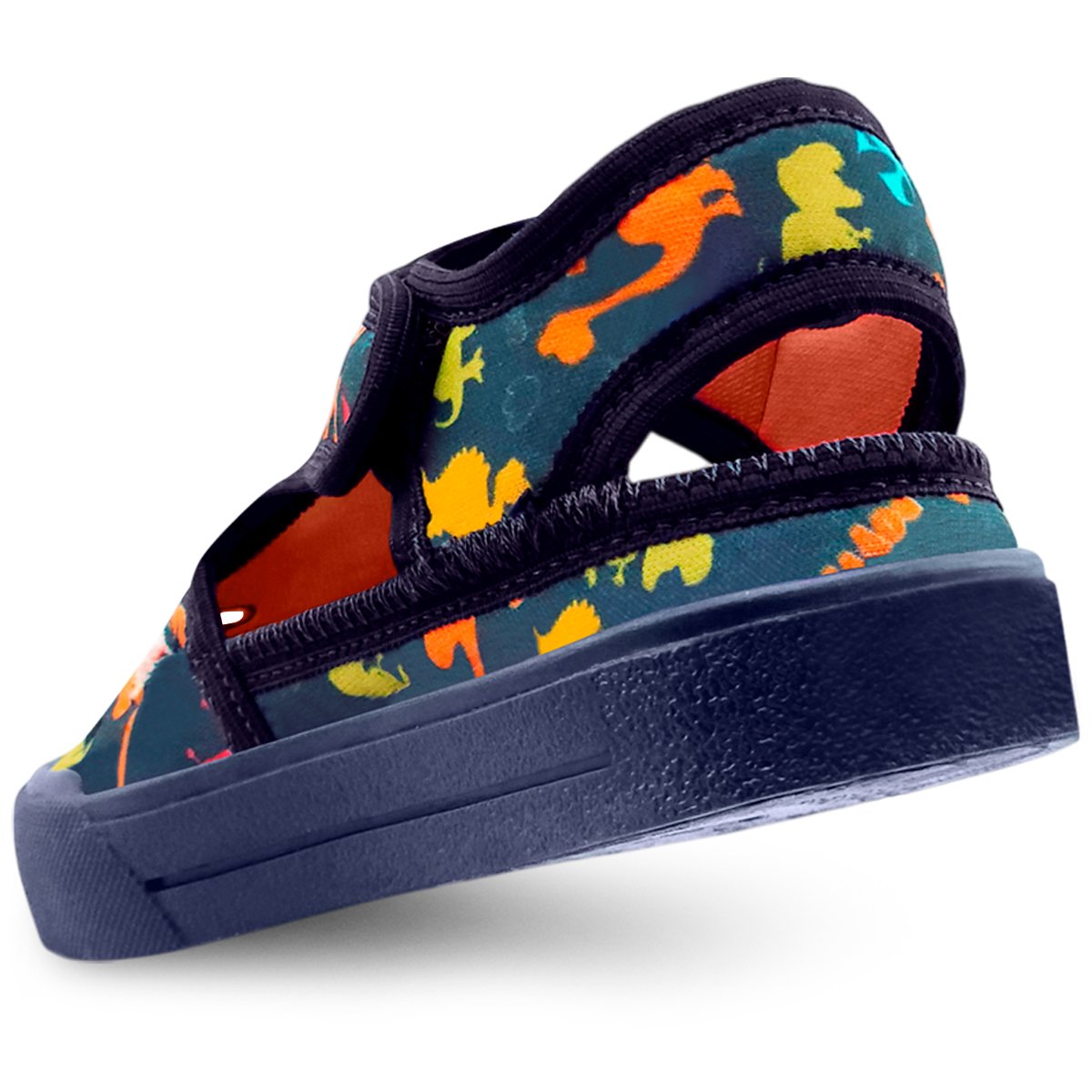 Kit 2 Pares Tênis Infantil Cano Alto Preto E Sandália Papete Menino Dinossauro Gatatuya Preto 5